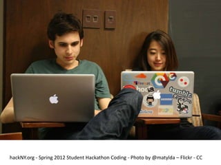 hackNY.org - Spring 2012 Student Hackathon Coding - Photo by @matylda – Flickr - CC
 