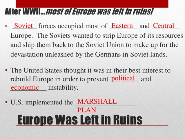 Post wwii the marshall plan