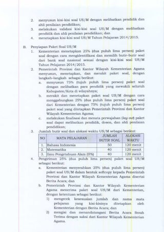 Pos Ujian Sekolah SD 2015