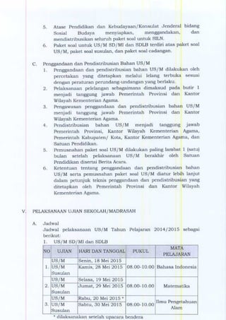 Pos Ujian Sekolah SD 2015