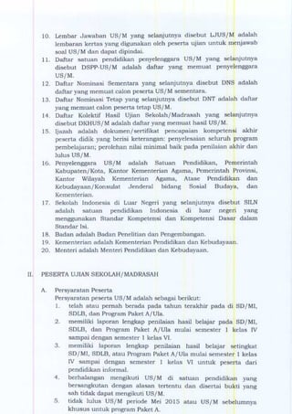 Pos Ujian Sekolah SD 2015