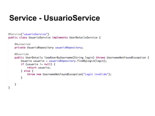 Service - UsuarioService
 