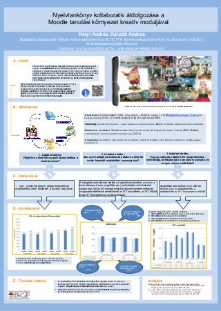 Nyelvtankönyv kollaboratív átdolgozása a
                                      Moodle tanulási környezet kreatív moduljáva...