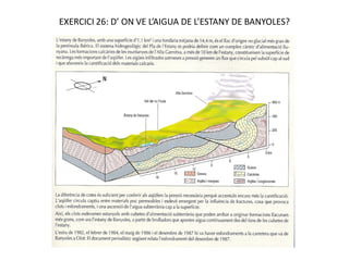 EXERCICI 26: D’ ON VE L’AIGUA DE L’ESTANY DE BANYOLES?
 