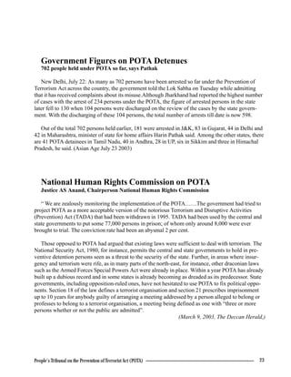 Pota Protocol.pdf P eople's Tribunal on the Prevention of Terrorist Act (POTA) and Other ...