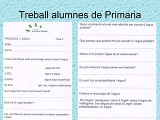 Treball alumnes de Primaria 