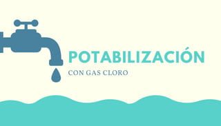 CON GAS CLORO
POTABILIZACIÓN
 