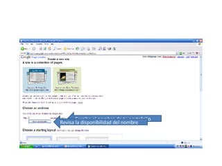 Escribe el nombre de tu portafolio Revisa la disponibilidad del nombre 