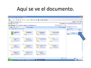 Aquí se ve el documento. 