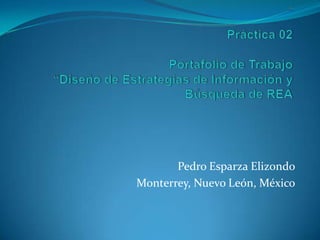 Pedro Esparza Elizondo
Monterrey, Nuevo León, México
 