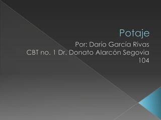 Potaje Por: Darío García Rivas CBT no. 1 Dr. Donato Alarcón Segovia 104 