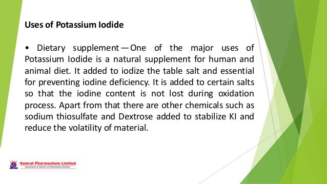 Potassium iodide uses