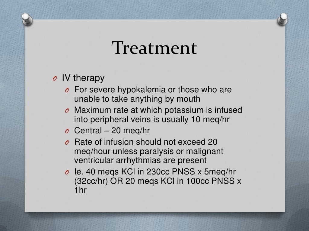 Potassium Management