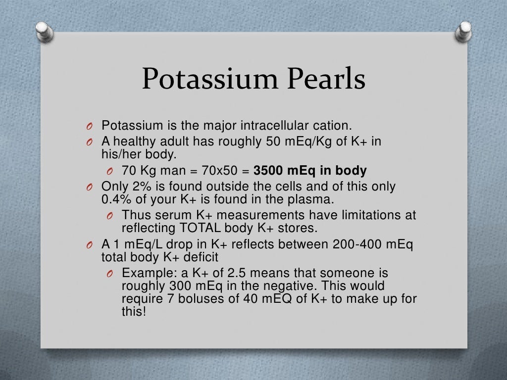 Potassium Management
