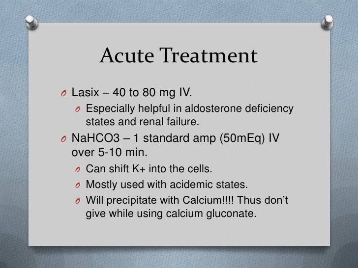 Potassium Management