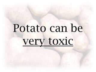 Potato can be very toxic