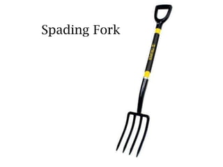 a potato hook, which is similar to the graip but with tines at a 90 degree angle to the handle. In larger plots, the plow is the fastest implement for unearthing potatoes.Commercial harvesting is typically done with large potato harvesters, which scoop up the plant and surrounding earth.