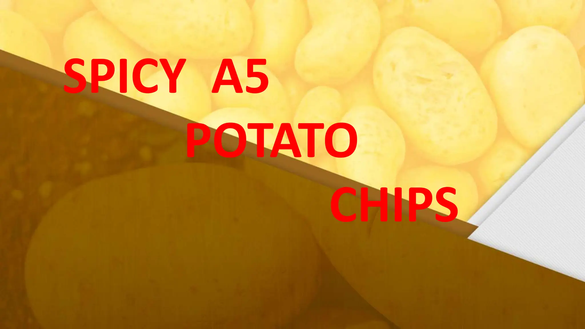Potato chips A5 chips. Marketing PPT strategy | PPTX