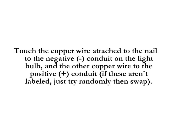 Potato Powered Light Bulb