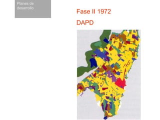 Fase II 1972
DAPD
Planes de
desarrollo
 