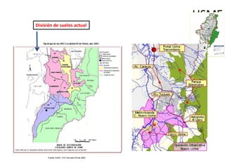 USME
División de suelos actual
 
