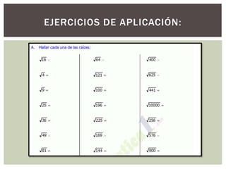 EJERCICIOS DE APLICACIÓN:
 