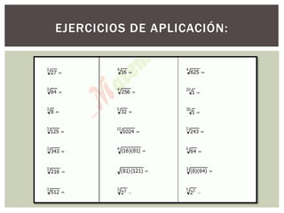 EJERCICIOS DE APLICACIÓN:
 