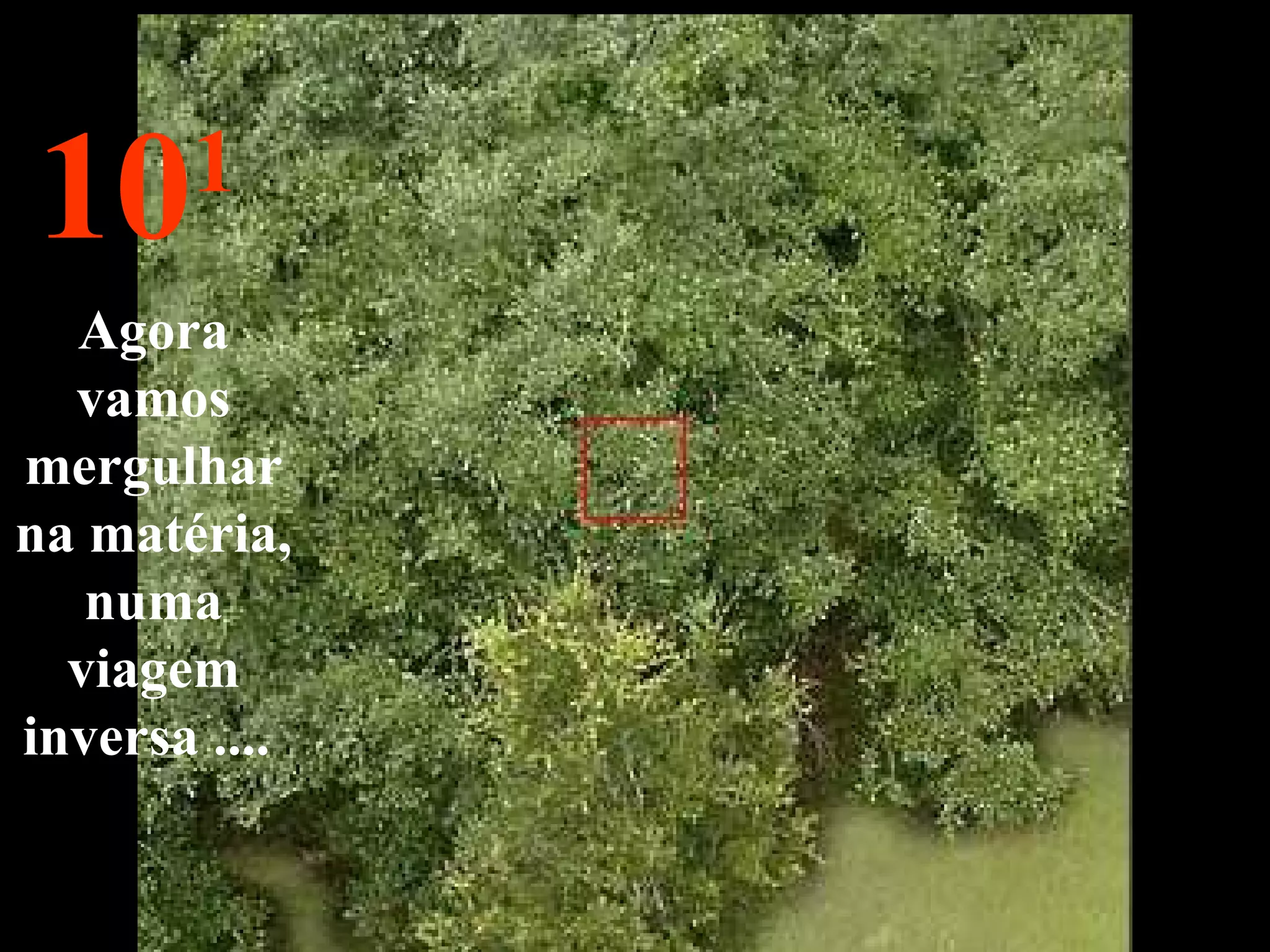 10 1 Agora vamos mergulhar na matéria, numa viagem inversa ....  