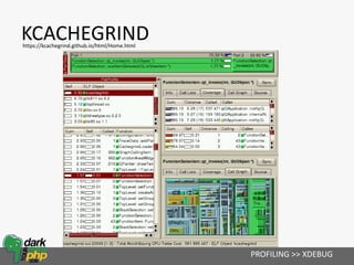 KCACHEGRIND
PROFILING >> XDEBUG
https://kcachegrind.github.io/html/Home.html
 