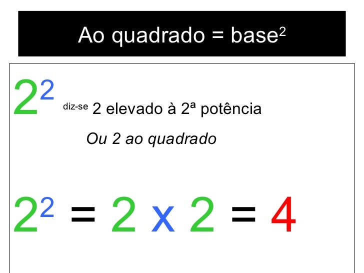 Potencias e expoentes