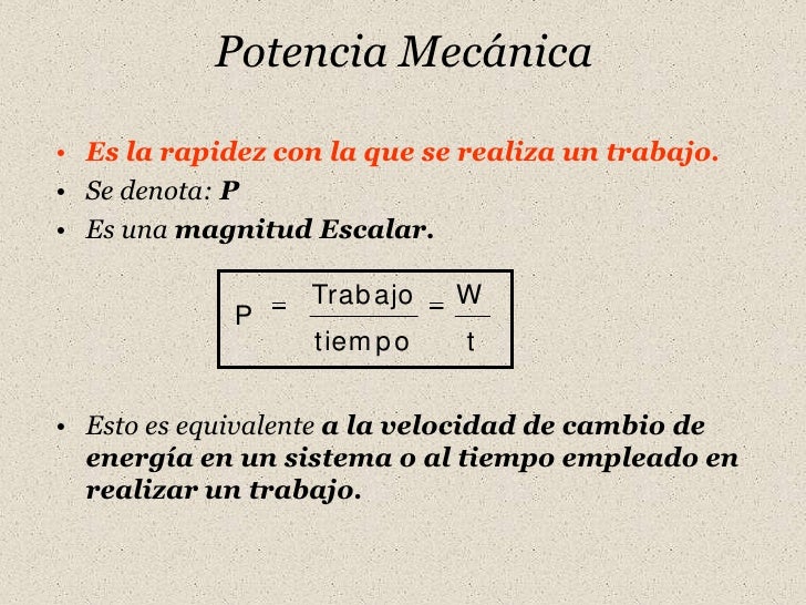Los productos influyen sobre la potencia