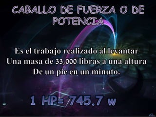 Potencia y energía cinética