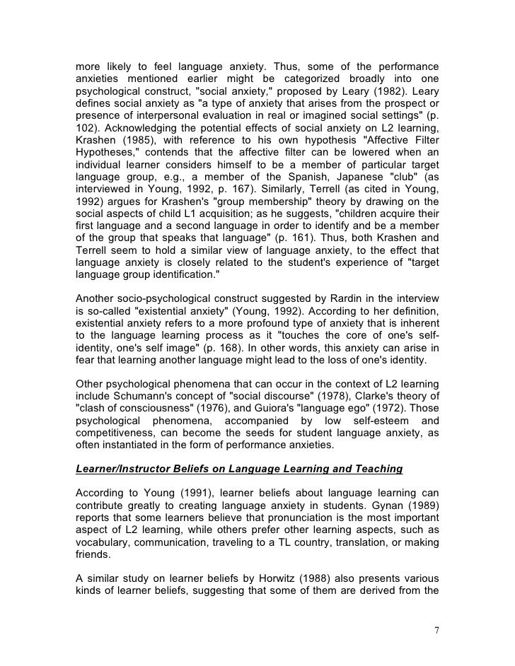 anxiety in the l2 classroom essay Investigating anxiety in l2 speaking context: a focus on students perceptions in oman academic essay foreign language classroom anxiety. anxiety in the l2 classroom essay Investigating anxiety in l2 speaking context: a focus on students perceptions in oman academic essay foreign language classroom anxiety.