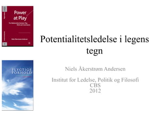 Potentialitetsledelse i legens
             tegn
         Niels Åkerstrøm Andersen
   Institut for Ledelse, Politik og Filosofi
                     CBS
                     2012
 