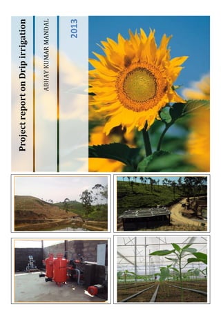 Project report on Drip irrigation

               ABHAY KUMAR MANDAL



                            2013
 