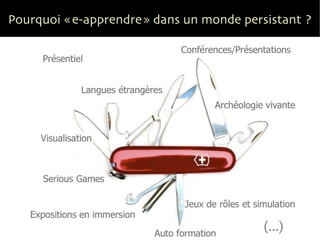 Pourquoi « e-apprendre » dans un monde persistant ? 