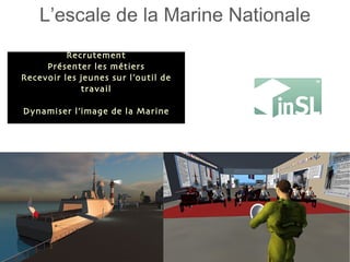 L’escale de la Marine Nationale Recrutement Présenter les métiers Recevoir les jeunes sur l’outil de travail Dynamiser l’image de la Marine 