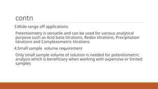 Potentiometry in Instrumental Analytical Chemistry | PPTX
