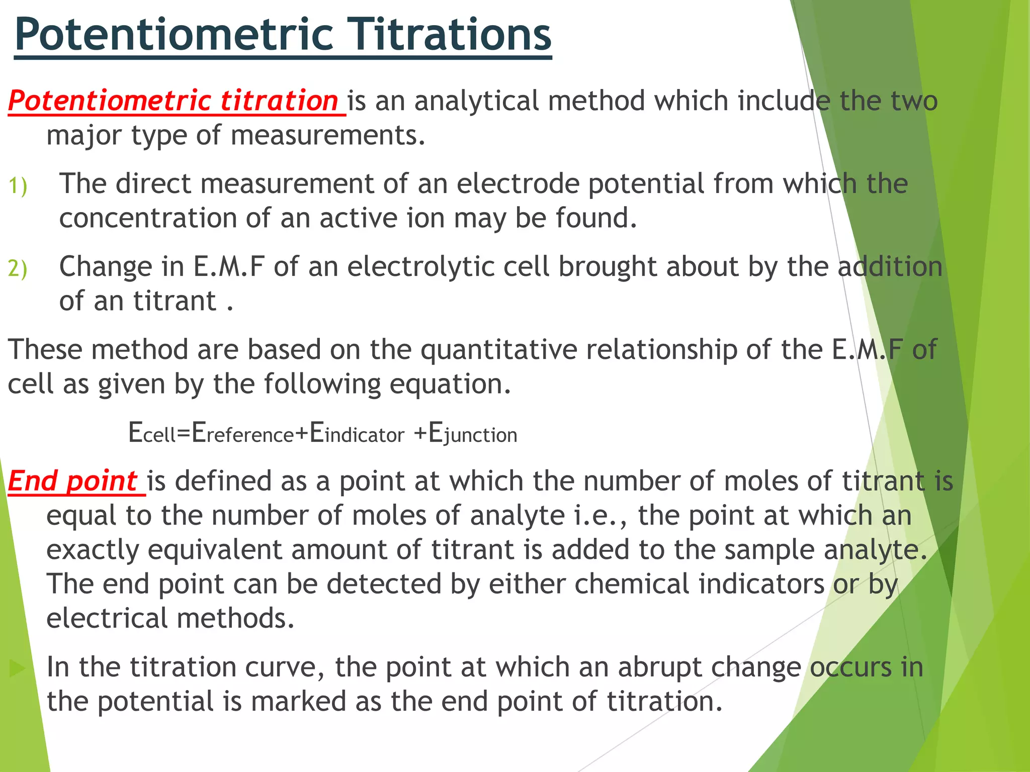 Potentiometry1 for mpharm ist sem notes