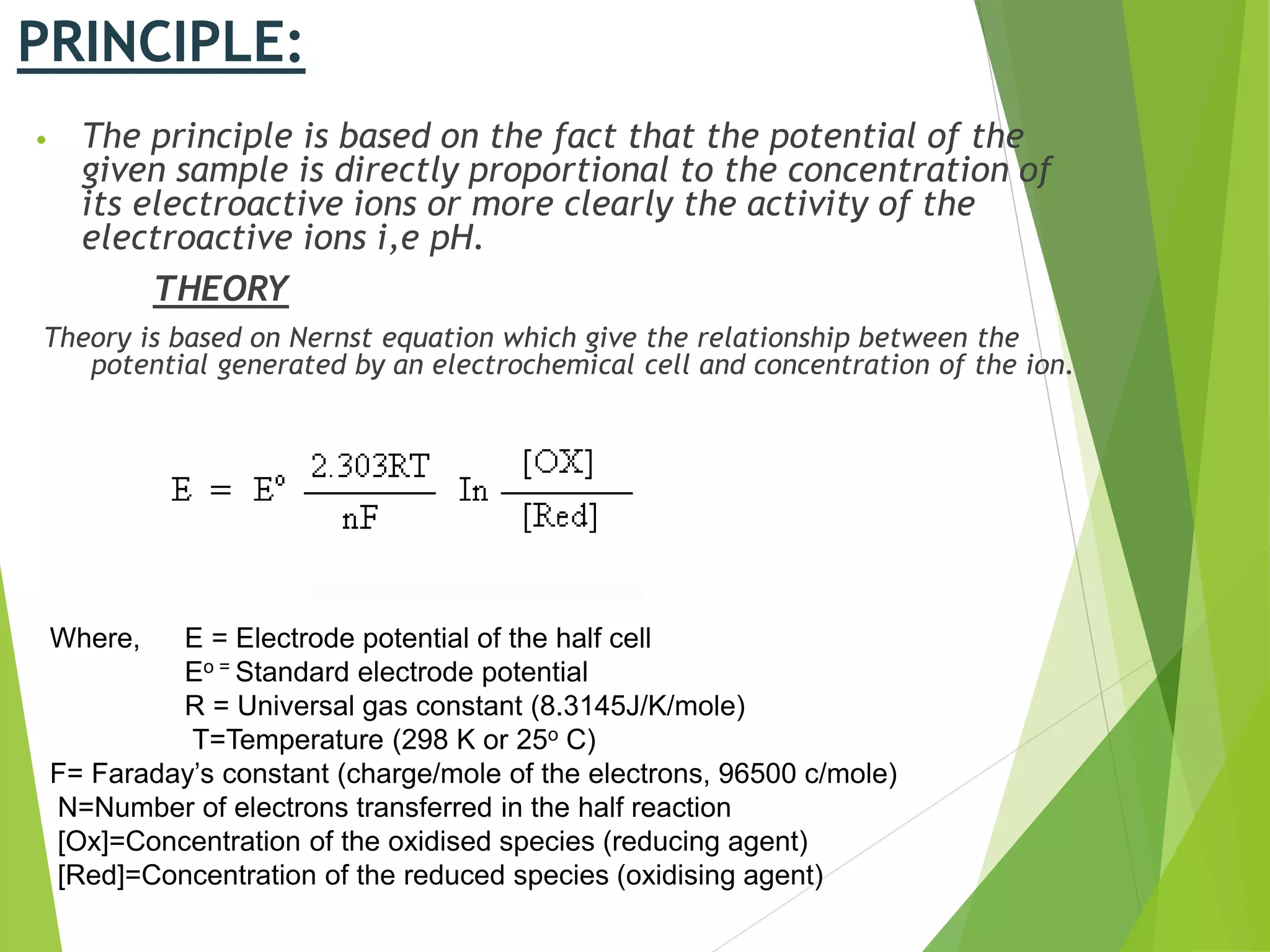 Potentiometry1 for mpharm ist sem notes