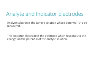 Analytical Determination by Potentiometric Methods | PPTX