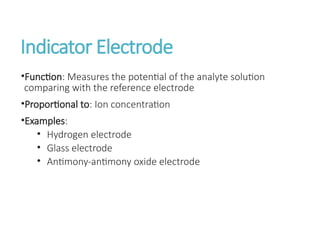 Analytical Determination by Potentiometric Methods | PPTX