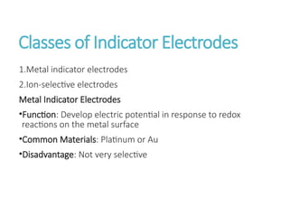 Analytical Determination by Potentiometric Methods | PPTX