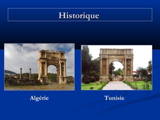 Historique

Algérie

Tunisie

 