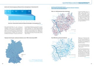QUERVERBAUUNGEN WASSERKRAFT

     Anteil an der Stromerzeugung aus Wasserkraft je Leistungsklasse in Deutschland (%)                                                                       BEISPIEL NORDRHEIN-WESTFALEN:
                                                                                                                                                              BESTEHENDE QUERVERBAUUNGEN BILDEN EIN GROSSES POTENZIAL
         10%     20%         30%         40%         50%         60%         70%         80%         90%         100%                                         FÜR DIE NUTZUNG DER WASSERKRAFT

     <1        1-5           5-10              10-20                    20-50                          über
     MW        MW            MW                 MW                       MW                           50MW                                                    Mehr als 14.000 bestehende Querverbauungen                         In Nordrhein-Westfalen gibt es ca.
                                                                                                                                                                                                                                 14.000, in ganz Deutschland ca.
                                                                                                                                                                                                                                 60.000 Querverbauungen an Ge-
                                                                                                                                                                                                                                 wässern. Querbauwerke wurden
                                                                                                                                                                                                                                 zur Trink- und Brauchwassergewin-
                                                                                                                                                                                                                                 nung, zur Bewässerung benachbar-
                                                                                                                                                                                                                                 ter Flächen, für die Schifffahrt oder
                                                                                                                                                                                                                                 zur Wasserkraftnutzung errichtet.
                                                                                                                                                                                                                                 Die künstlich in Wasser einge-
                                                                                                                                                                                                                                 brachten baulichen Strukturen kön-
                                                                                                                                                                                                                                 nen die Durchgängigkeit der Gewäs-
                                                                                                                                                                                 Lippe
                                                                                                                                                                                                                                 ser negativ beeinflussen.
                       10%         20%         30%         40%         50%         60%         70%         80%          90%   100%                                  Rhein


                Anteil der in Deutschland installierten Wasserkraftanlagen je Leistungsklasse (%)                                                                                Ruhr
                                                                                                                                        Quelle: UBA (2008)
                                                                                                                                                                                 Wupper

     Kleine Wasserkraftanlagen mit einer Leistung bis                                    Für das Wasserkraftpotenzial eines Standorts sind geo-
     5 Megawatt machen rund ein Viertel der gesamten                                     grafische Faktoren wie die Höhendifferenz und Abfluss-
     installierten Leistung und der Stromproduktion aus                                  menge entscheidend. Die meisten Wasserkraftwerke
     (1.200 MW bzw. 5,5 Milliarden Kilowattstunden). Der                                 nutzen daher die Seen und Flüsse der Gebirge und Mit-                                                                  Querverbauung
     Ausbau und die Modernisierung der Kleinwasserkraft                                  telgebirge. Das wird besonders bei der regionalen Ver-                                  Sieg
     bleibt aus Sicht des Klimaschutzes weiterhin bedeut-                                teilung der Laufwasserkraftwerke unter 5 MW deutlich:                                                                           50 km

     sam. Ziel muss sein, alle Möglichkeiten der CO2-freien                              Diese Anlagen sind hauptsächlich in den Ländern Bayern,
     Energiebereitstellung zu fördern, die im Einklang mit                               Baden-Württemberg, Hessen, Rheinland-Pfalz und Thü-                                                           Quelle: MUNLV (2005)
     den Belangen des Gewässer- und Naturschutzes stehen.                                ringen zu finden.




     Regionale Verteilung der Laufwasserkraftwerke unter 5 MW in Deutschland (2007)                                                                           Rund 380 aktive Laufwasserkraftwerke                               Weniger als 15 Prozent der Quer-
                                                                                                                                                                                                                                 verbauungen in Deutschland wer-
                                                                                                                                                                                                                                 den durch Wasserkraftwerke be-
                                                                                                                                                                                                                                 ansprucht. Mehr als 85 Prozent
                                                                                                                                                                                                                                 der fehlenden Durchgängigkeit von
                                                                                                                                                                                                                                 Gewässern ist also nicht durch die
                                                                                                                                                                                                                                 Wasserkraft bedingt.

                                                                                                                                                                                                                                 In Nordrhein-Westfalen werden so-
                                                                                                                                                                                                                                 gar nur 3 Prozent der Querverbau-
                                                                                                                                                                                 Lippe                                           ungen von aktiven Laufwasserkraft-
                                                                                                                                                                    Rhein                                                        werken genutzt.

                                                                                                                                                                                                                                 Wo bereits Querverbauungen be-
                                                                                                                                                                                 Ruhr
                                                                                                                                                                                                                                 stehen, kann der Einsatz zur Strom-
                                                                                                                                                                                                                                 erzeugung zusätzlichen ökolo-
                                                                                                                                                                                 Wupper
                                                                                                                                                                                                                                 gischen Nutzen bringen. Mit dem
                                                                                                                                                                                                                                 EEG 2009 besteht die Möglichkeit,
                                                                                                                                                                                                                                 an bestehenden Querverbauungen
                                                                                                                                                                                                                                 Wasserkraftanlagen zu errichten
                                                                         Anlagenanzahl                                                                                                                     Laufwasserkraftwerk   und gleichzeitig durch Fischtrep-
                                                                         Faktor
                                                                                                                                                                                 Sieg
                                                                                                                                                                                                                                 pen die biologische Durchgängig-
                                                                                                                                                                                                                         50 km
                                                                         = 10                                                                                                                                                    keit wiederherzustellen.
                                                                                                                                                                                                       Quelle: MUNLV (2005)                         Quelle: UBA (2008)

                                                                                                                      Quelle: EEG -Planen & Beraten GmbH
                                                                                                           Datenbasis: Veröffentlichungen der Netzbetreiber
                                                                                                                                gemäß § 15 Abs. 2 EEG 2004
                                                                                                             (Datenaggregierung auf PLZ-Ebene zweistellig)


48                                                                                                                                                                                                                                                                       49
 