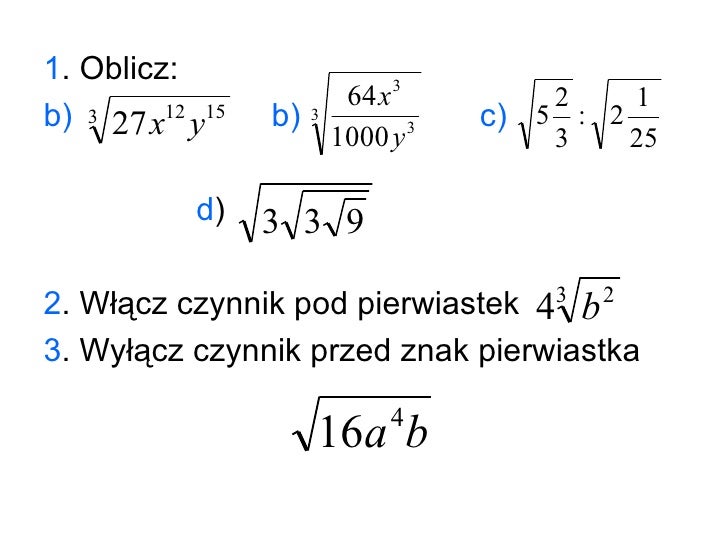 Potegi I Pierwiastki