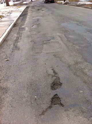 Potholes North Street 09 March 2011