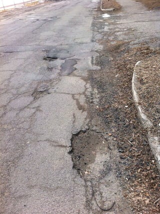 Potholes North Street 09 March 2011