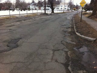 Potholes North Street 09 March 2011