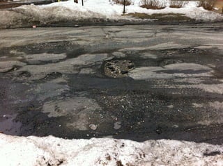 Potholes North Street 09 March 2011